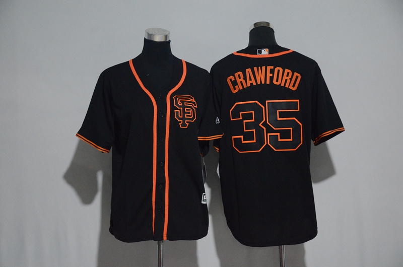 Youth 2017 MLB San Francisco Giants #35 Crawford Black Jerseys